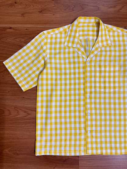 Yellow Check  100% Cotton women’s shirt