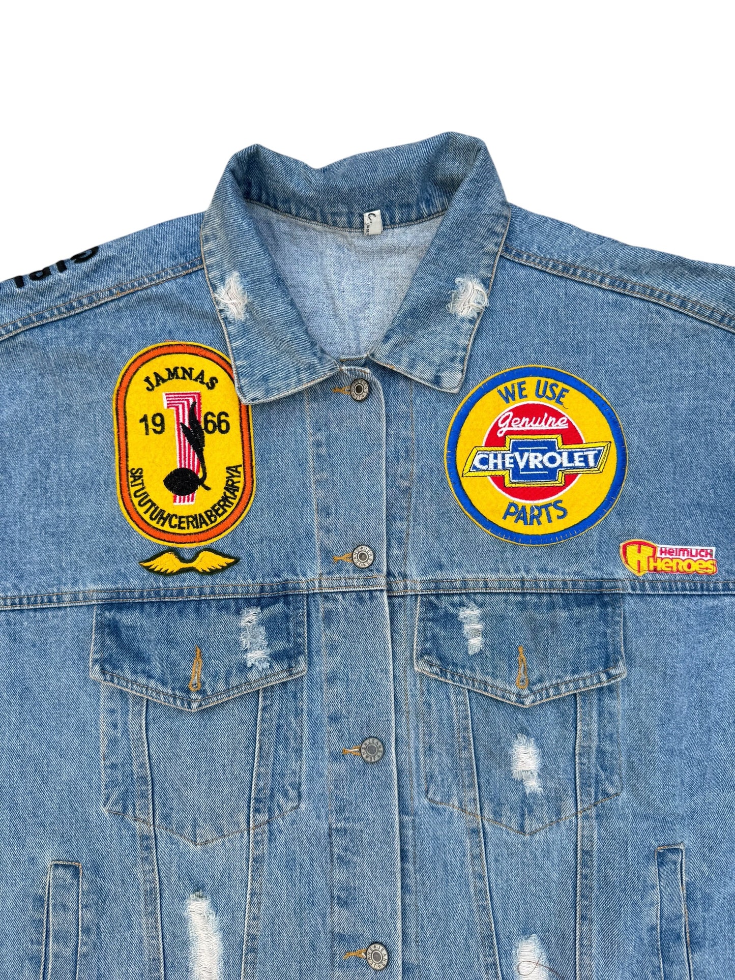 Upcycled patches Denim Jacket