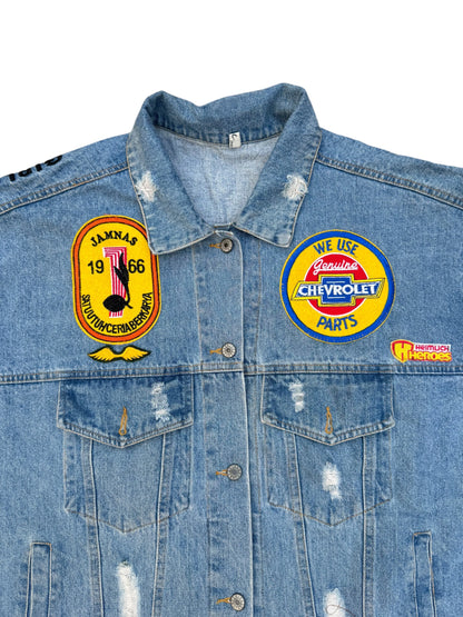 Upcycled patches Denim Jacket