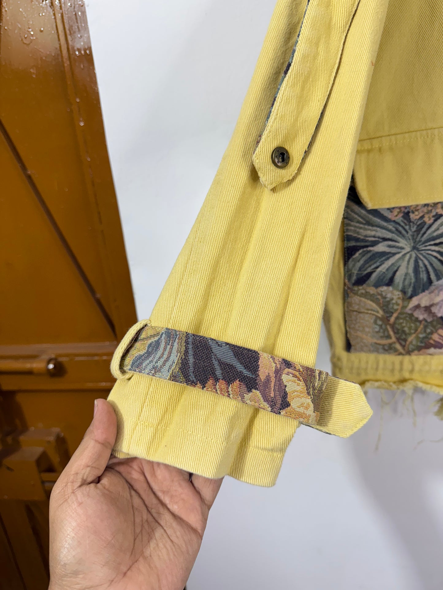 Customised tapestry patch Denim Jacket