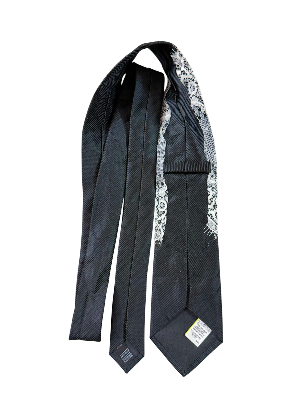 White lace  Handmade Vintage Silk Tie
