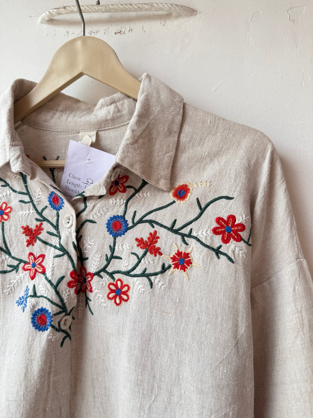 Linen Long vintage Jacket