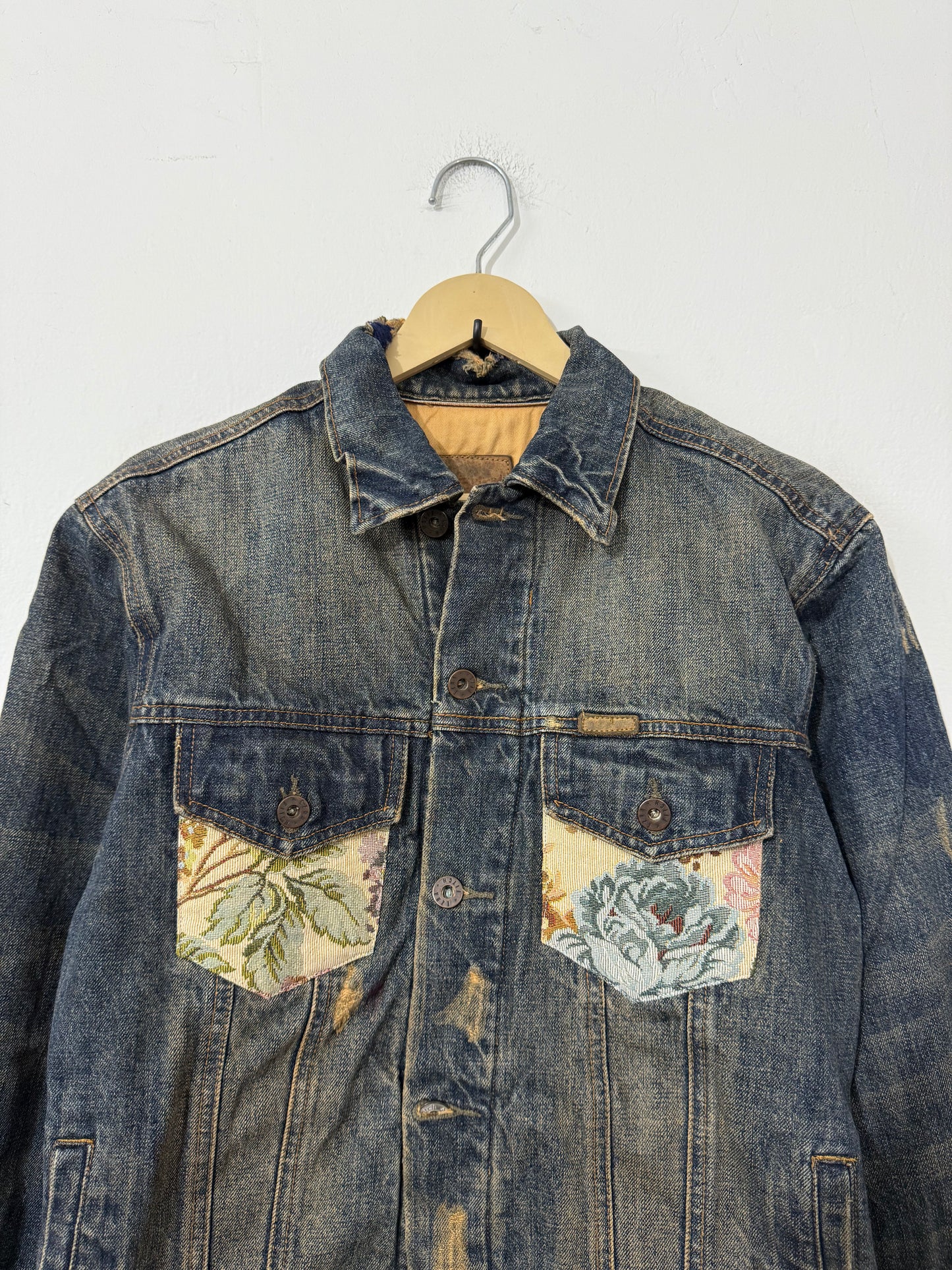 Customised Tapestry patch Denim Jacket