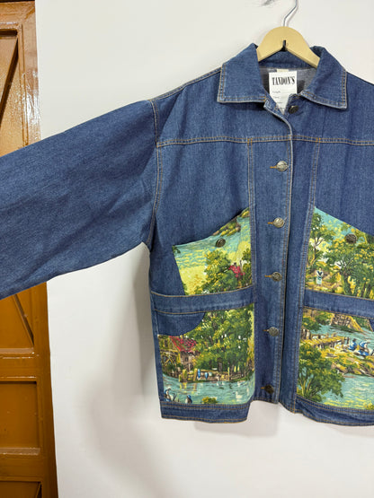 Customised tapestry patch Denim Jacket