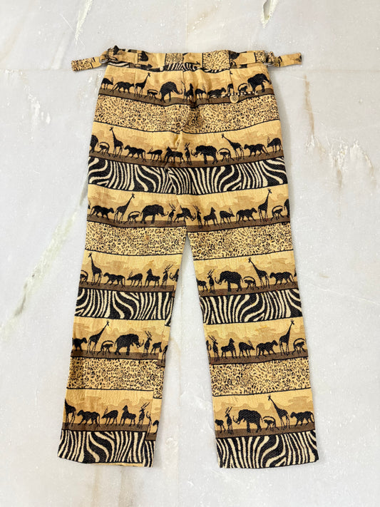 Handmade pants from vintage Italian curtain