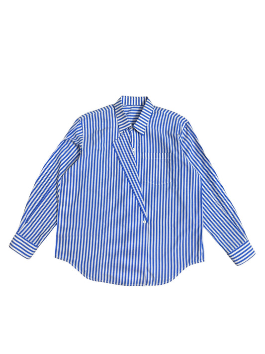 Blue Overlap 100% Cotton Shirt