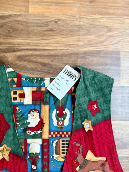 Christmas print vest
