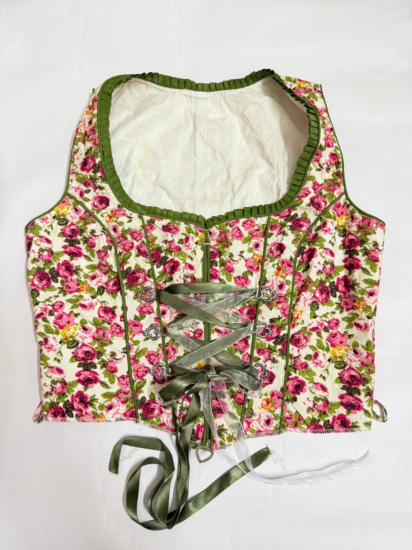 Pink and white Corset Top