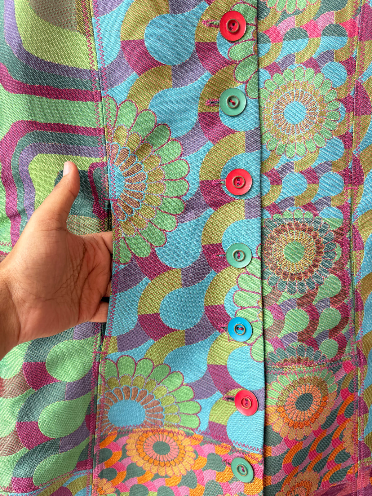 Jacquard Long vintage Jacket