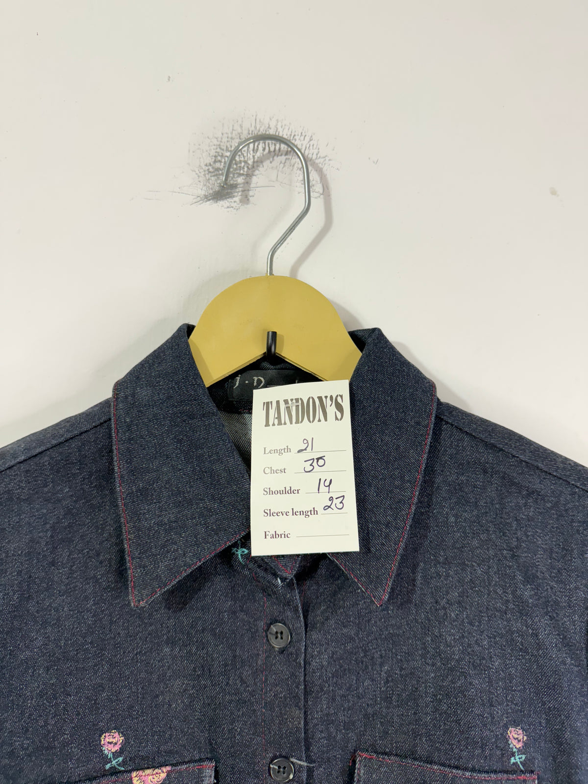 J.D Embroidered Denim Shirt – TANDDON'S
