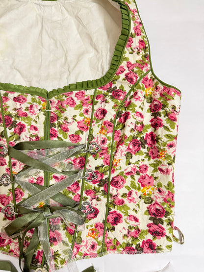 Pink and white Corset Top