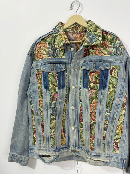 Customised tapestry patch Denim Jacket