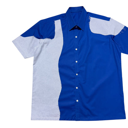 Blue Rift Cotton Shirt