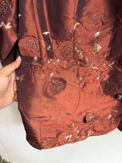 Ligra Silk Embroidered Jacket
