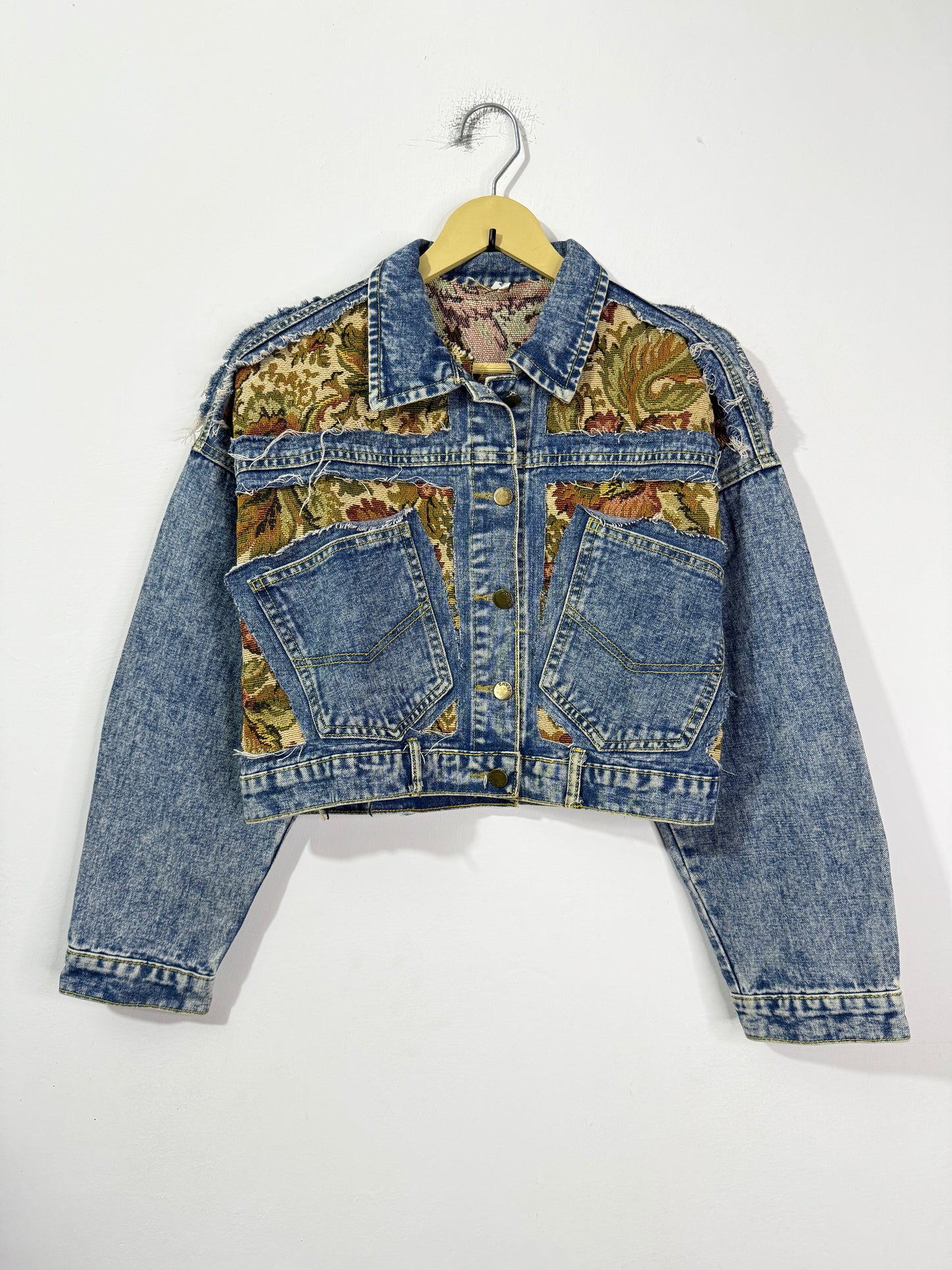 Customised tapestry patch Denim Jacket