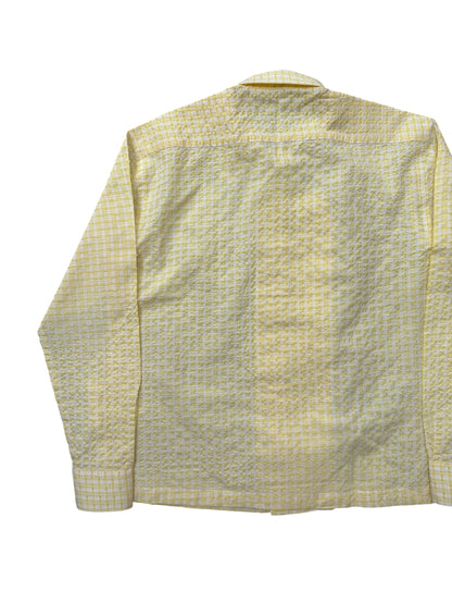 Cheongsam yellow check100% Cotton Shirt