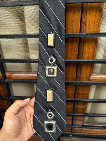 Silver Charm Handmade Vintage Silk Tie