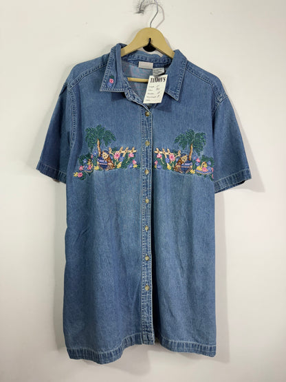 Embroidered Denim Shirt