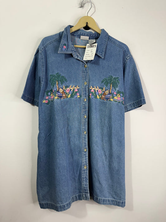 Embroidered Denim Shirt