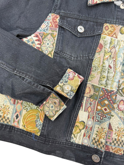 Upcycled Tapestry Denim Jacket