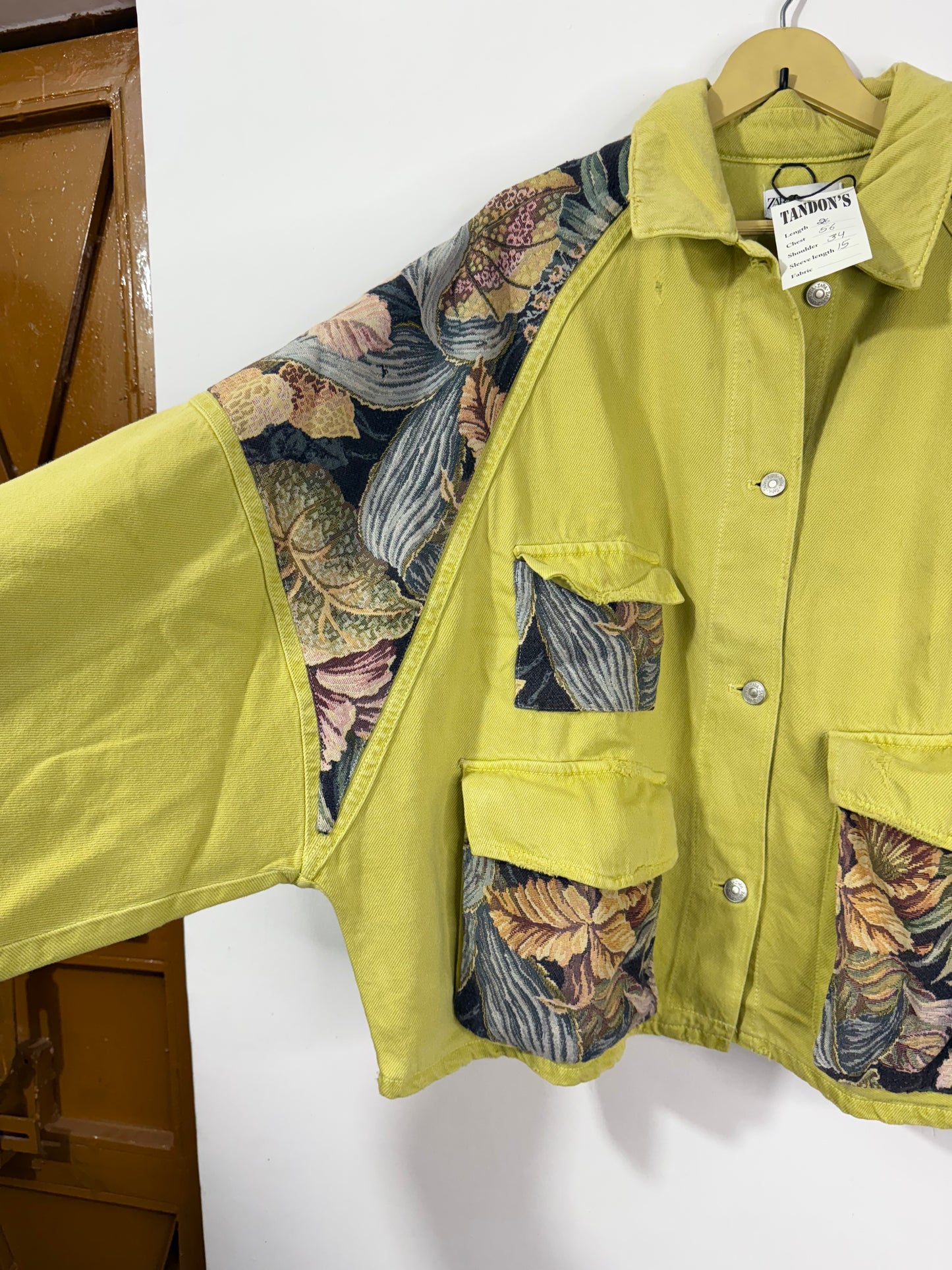 Customised tapestry patch Denim Jacket