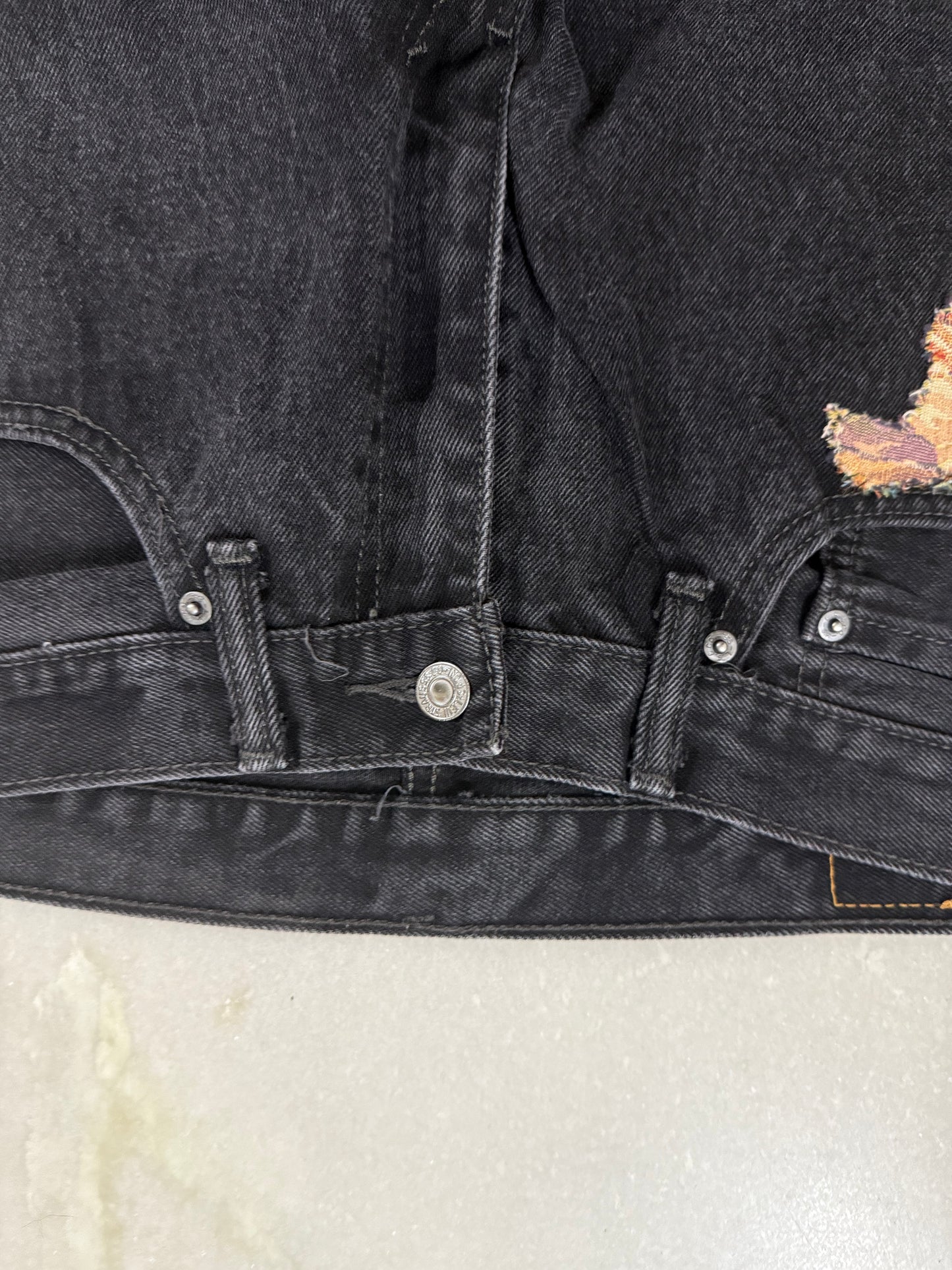 Levis Strauss & Co. tapestry patch handmade Jeans