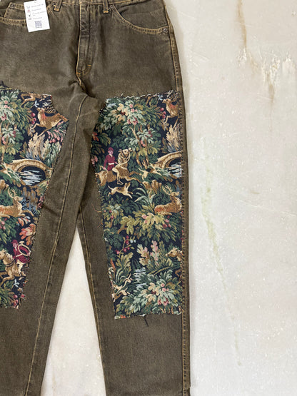 Chef Tapestry Knee Patch Handmade Jeans