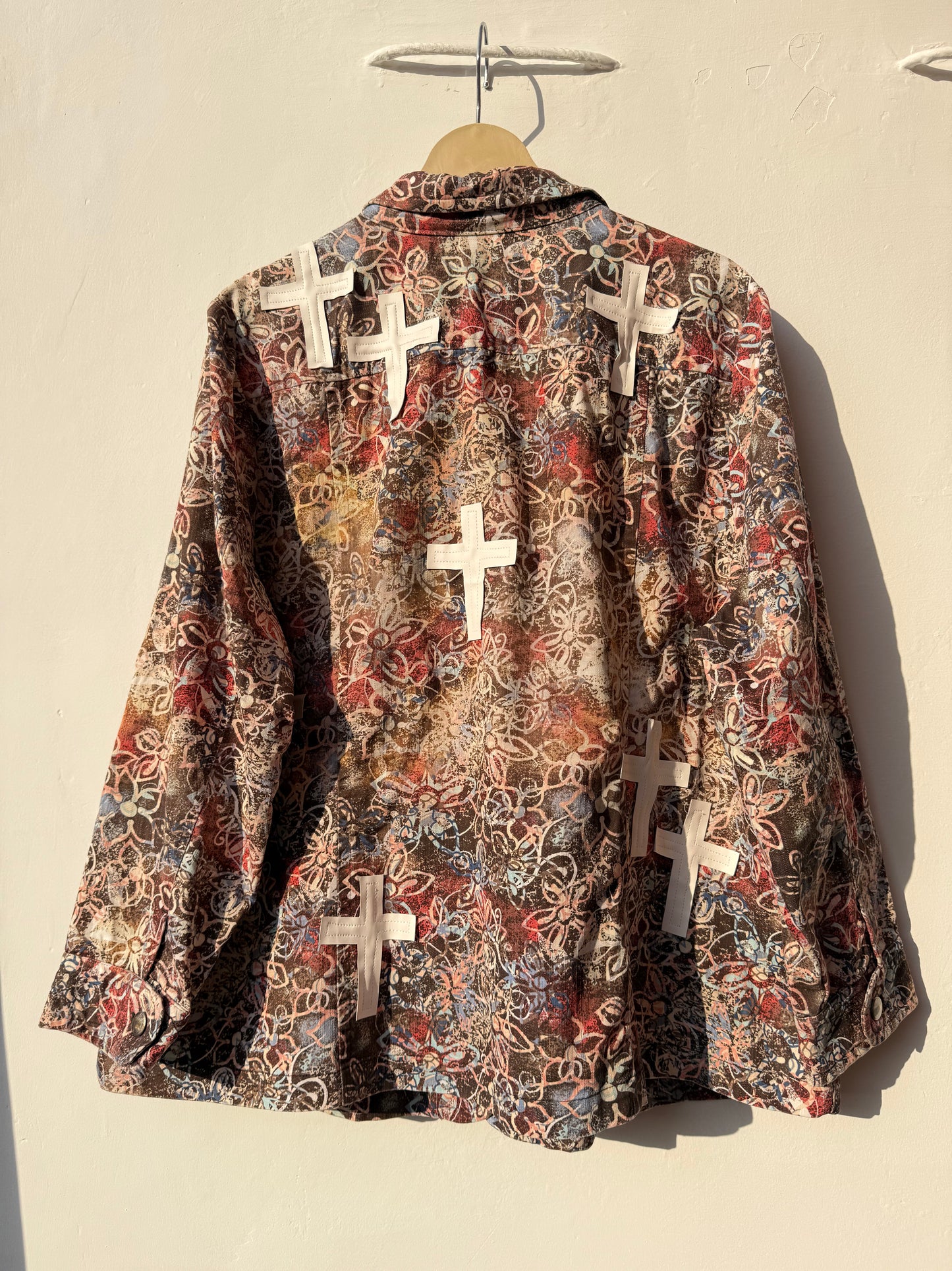Customised velvet work patch Denim Jacket