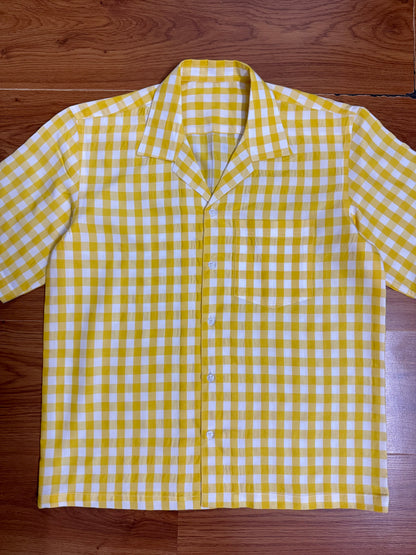 Yellow Check  100% Cotton women’s shirt