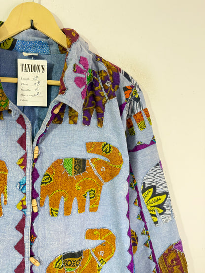 Elephant Print Vintage Jacket