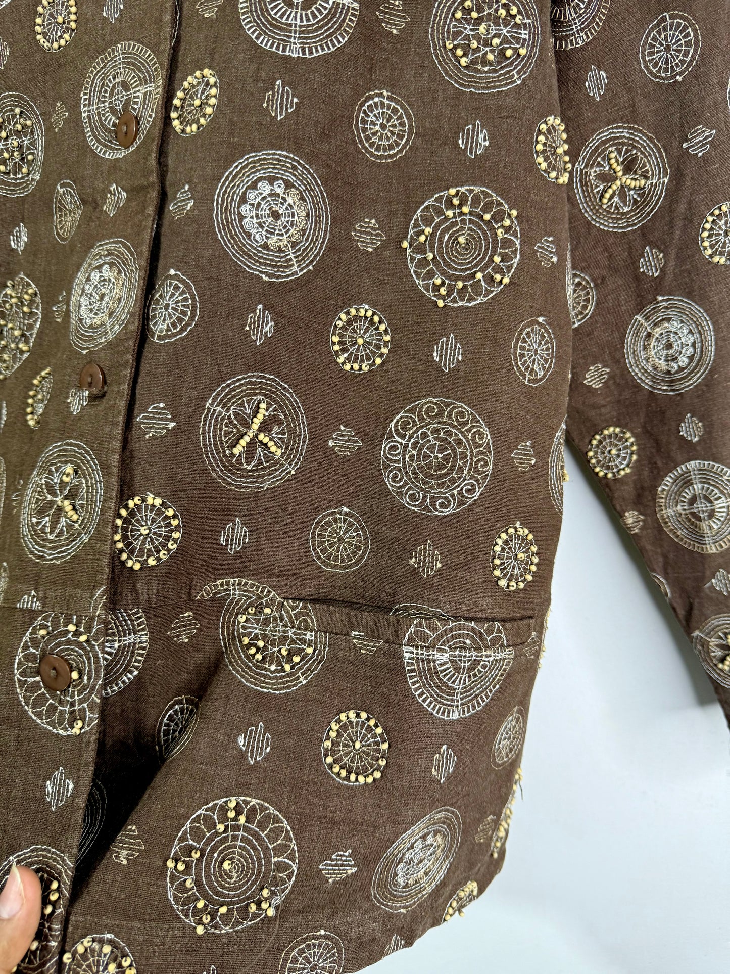 Embroidered Cotton Vintage Jacket