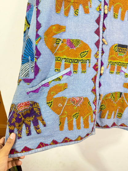 Elephant Print Vintage Jacket