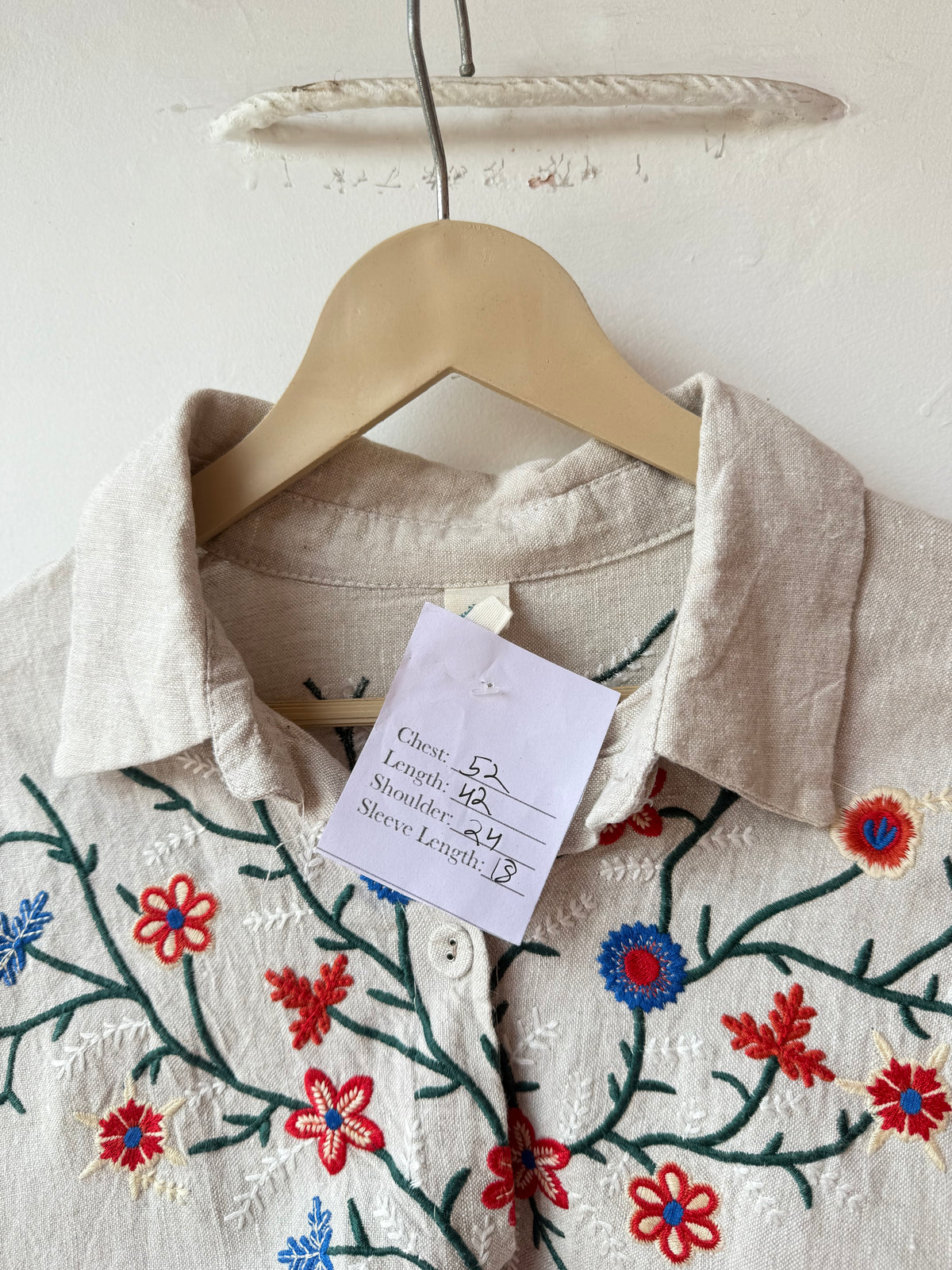 Linen Long vintage Jacket