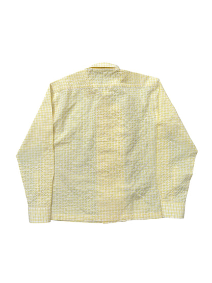 Cheongsam yellow check100% Cotton Shirt