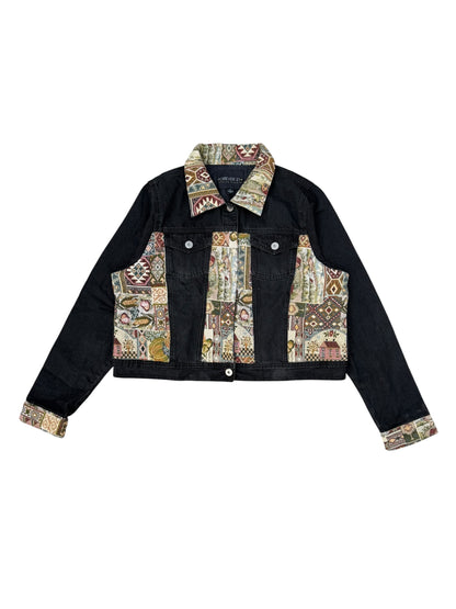 Upcycled Tapestry Denim Jacket