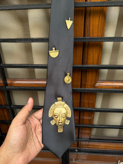 Golden Charm Handmade Vintage Silk Tie