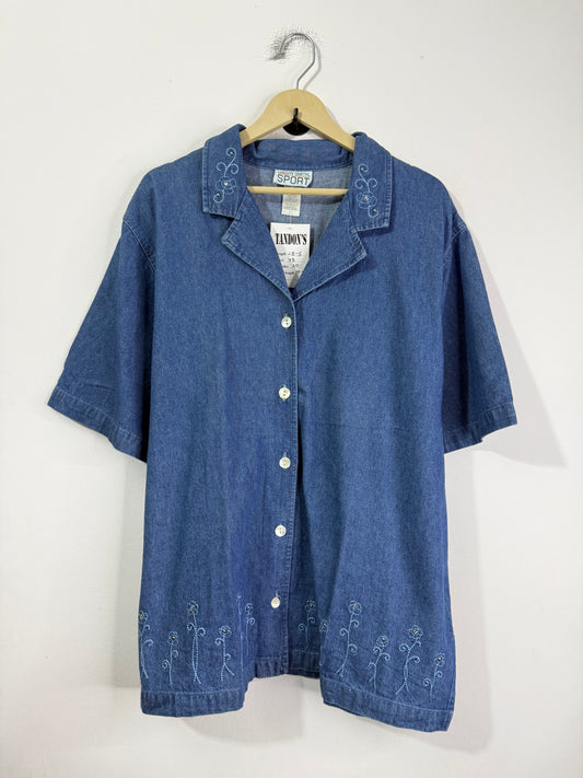 Jaclyn Smith Embroidered Denim Shirt