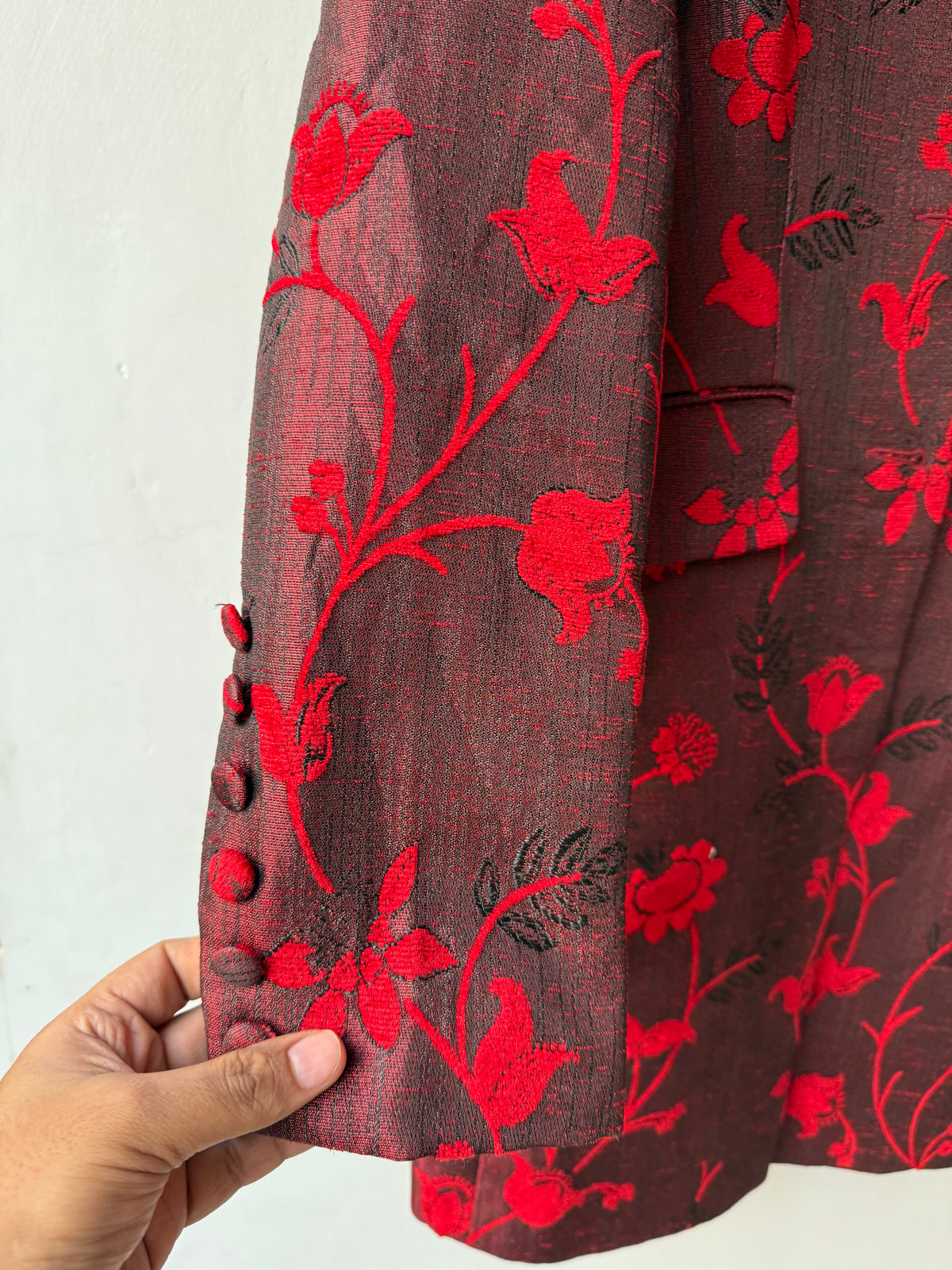 Long Jacquard vintage Jacket