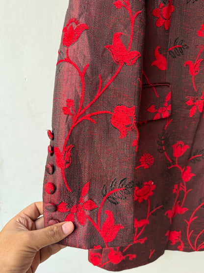Long Jacquard vintage Jacket