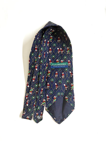 Claybrooke Christmas Vintage Silk Tie