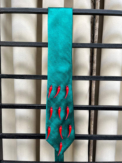 Mirchi charm Handmade Vintage Silk Tie