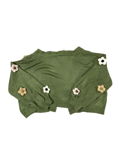 3d crochet flower sweater Woolen Sweater