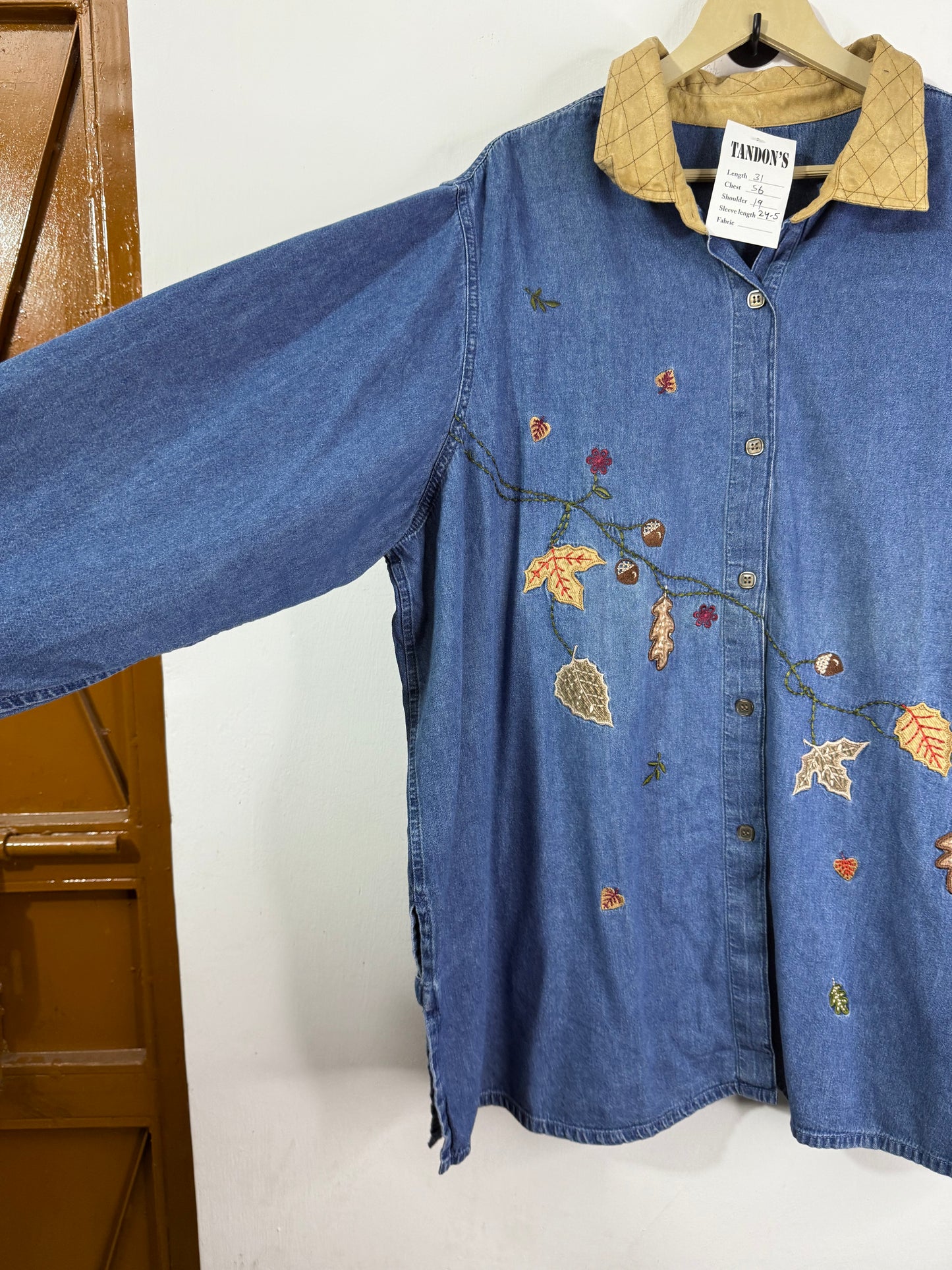 Embroidered Denim Shirt