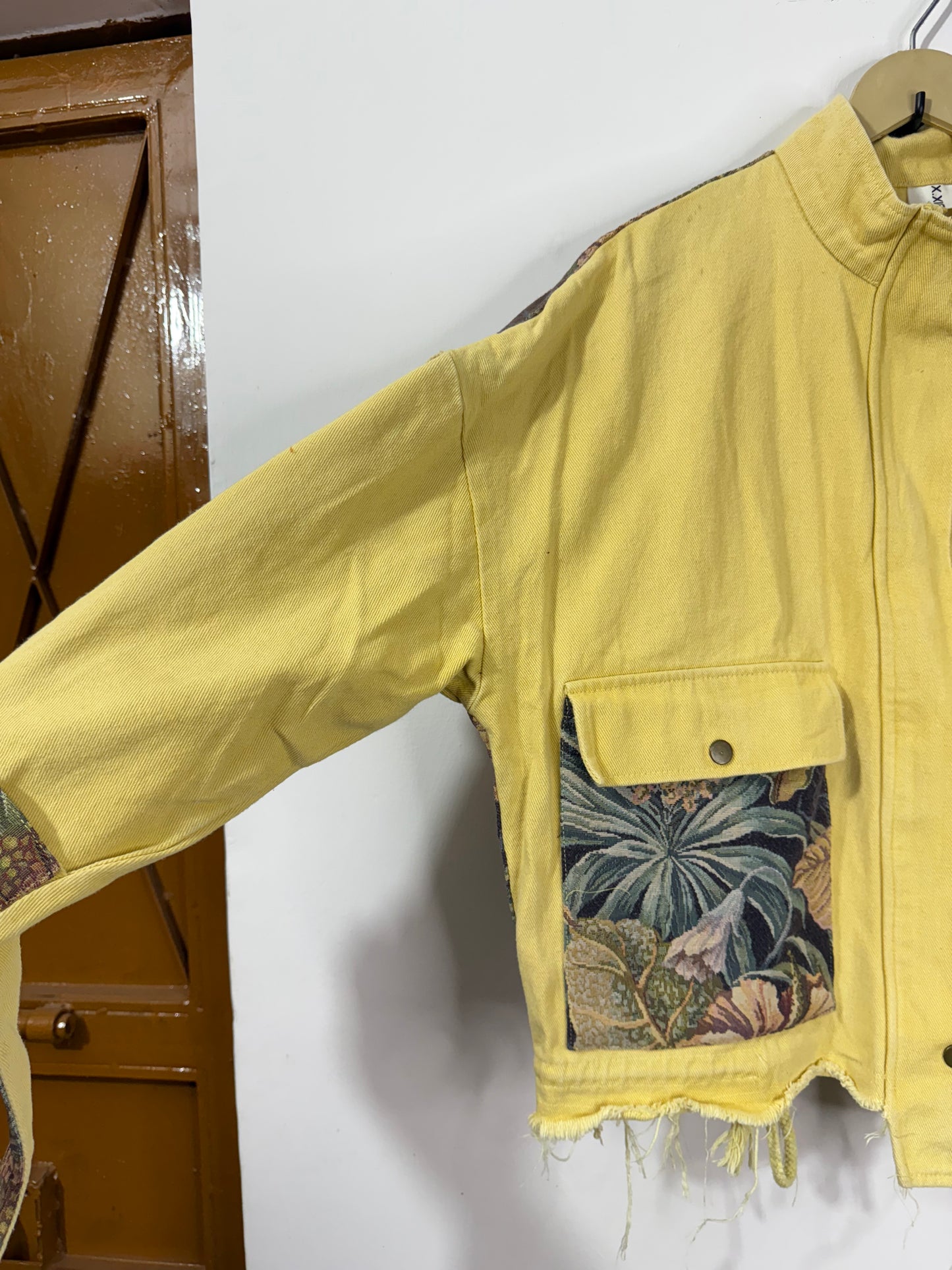 Customised tapestry patch Denim Jacket