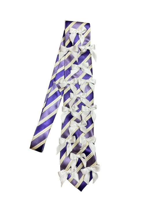 White Bow Handmade Vintage Silk Tie