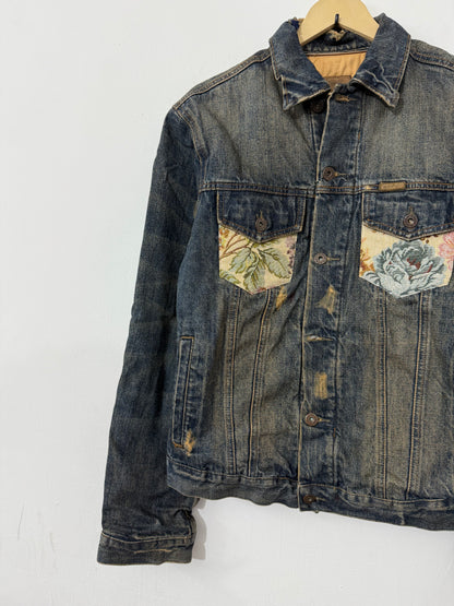 Customised Tapestry patch Denim Jacket