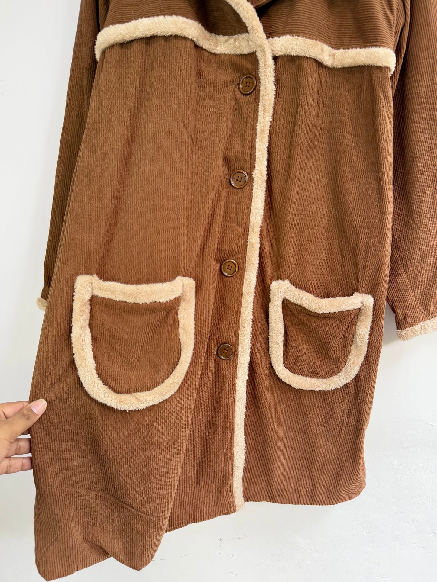 Tree of Life cotton  Jacket with Fur collar