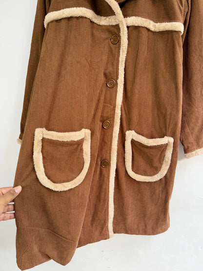 Tree of Life cotton  Jacket with Fur collar