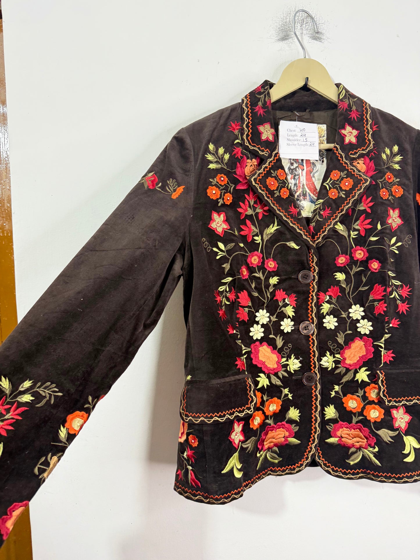 Velvet Embroidered Vintage Jacket