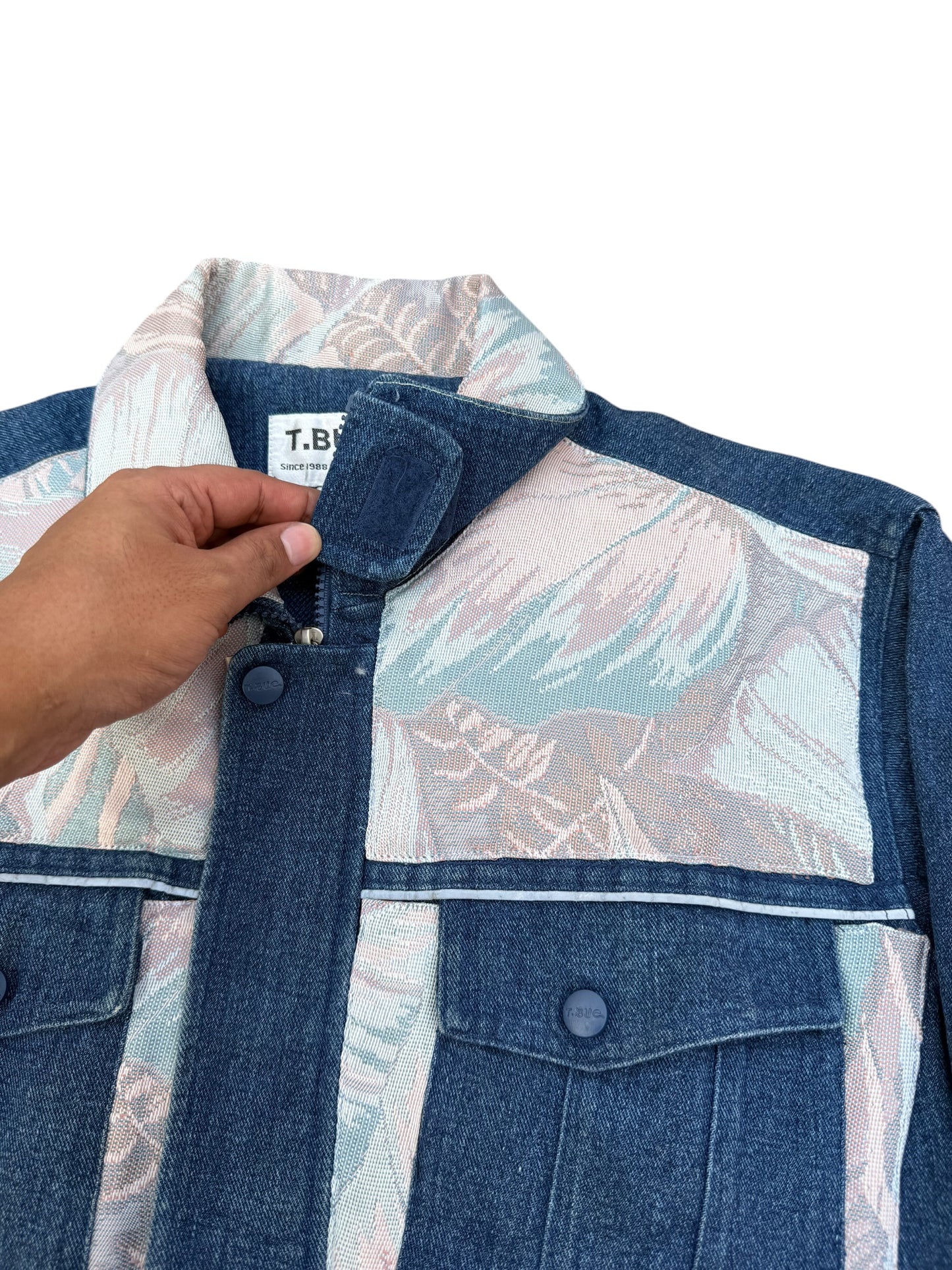 Upcycled Tapestry Denim Jacket